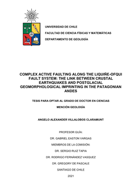 Complex Active Faulting Along the Liquiñe-Ofqui