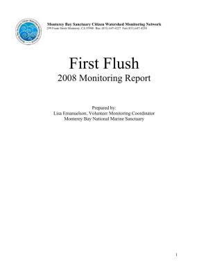 First Flush 2008 Monitoring Report