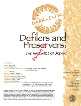 Defilers and Preservers: the Wizards of Athas