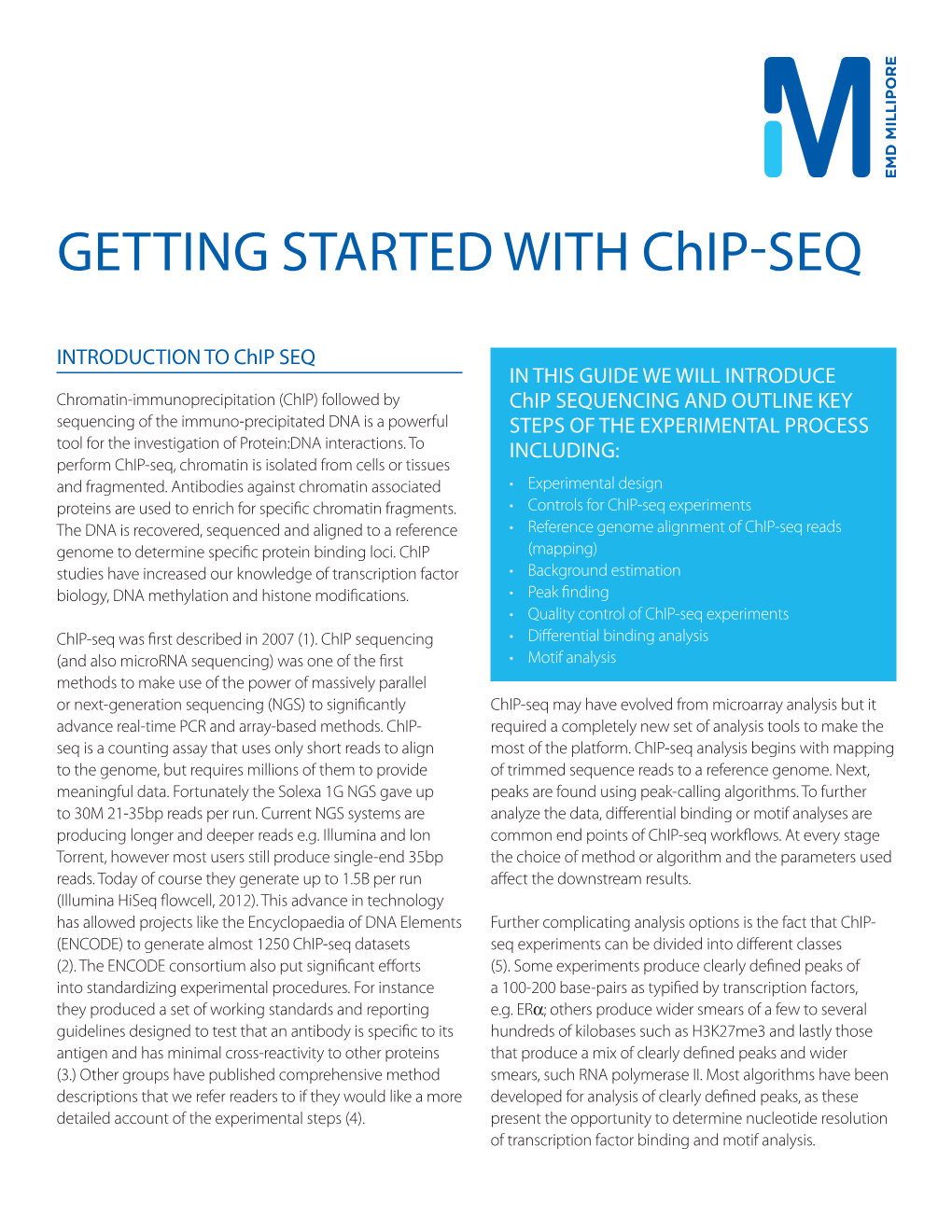 GETTING STARTED with Chip-SEQ