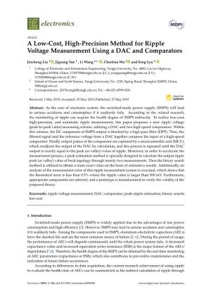 A Low-Cost, High-Precision Method for Ripple Voltage Measurement Using a DAC and Comparators