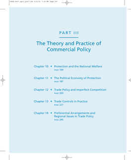 The Theory and Practice of Commercial Policy