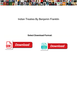 Indian Treaties by Benjamin Franklin