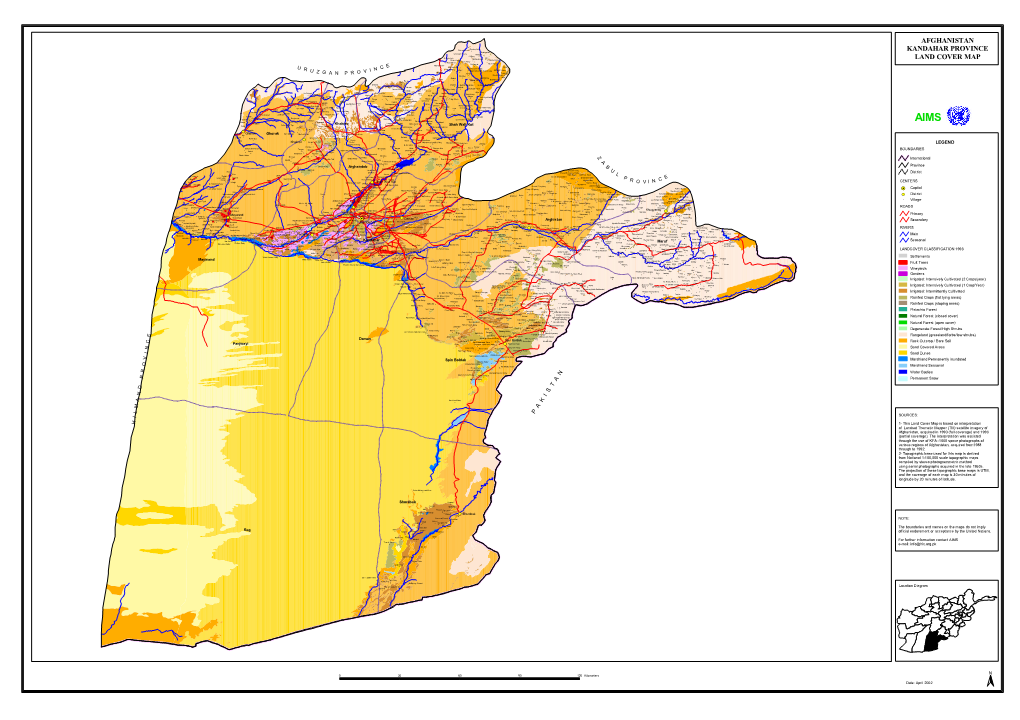 Afghanistan Kandahar Province Land Cover