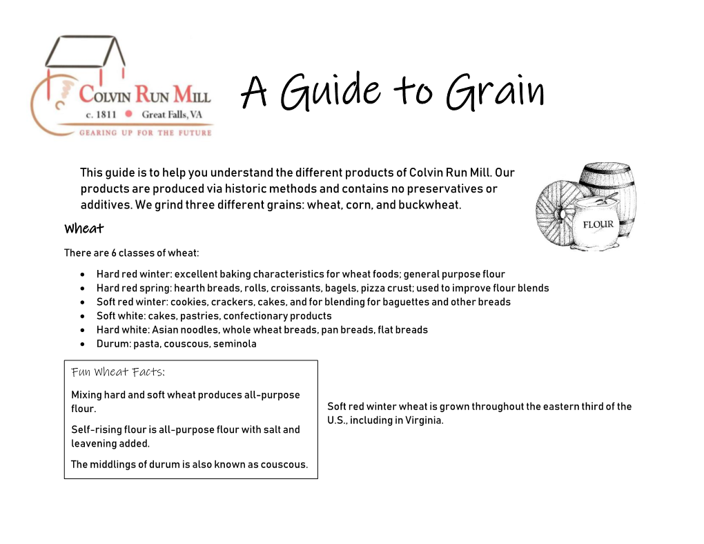 A Grain Guide | Colvin Run Mill