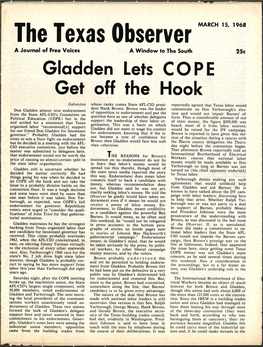 Texas Observer MARCH 15, 1968