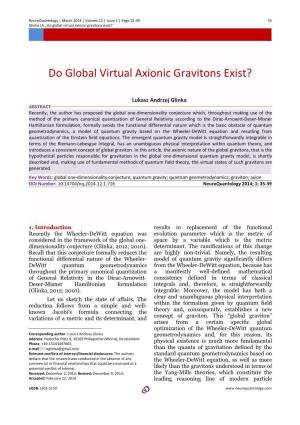 Do Global Virtual Axionic Gravitons Exist?