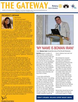 'My Name Is Boman Irani'