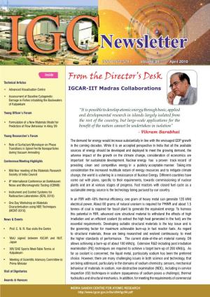 IGCAR Newsletter, Vol.84, April 2010