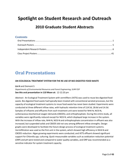 Graduate Poster Abstracts