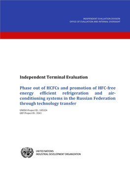 Independent Terminal Evaluation Phase out of Hcfcs and Promotion