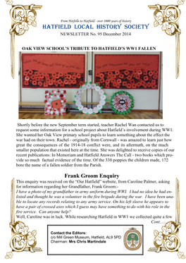 Decemberr 2014 Newsletter