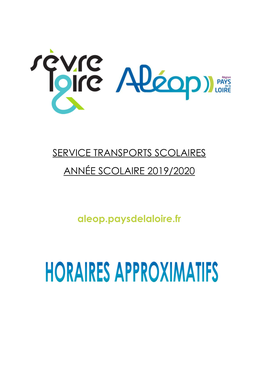 Transports Scolaires Année Scolaire 2019/2020