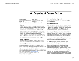 Ad Empathy: a Design Fiction