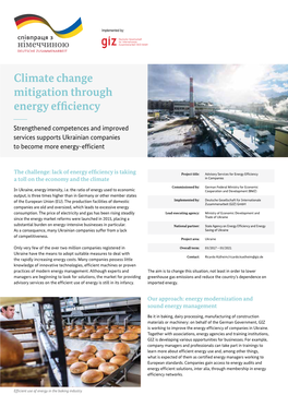 Climate Change Mitigation Through Energy Efficiency