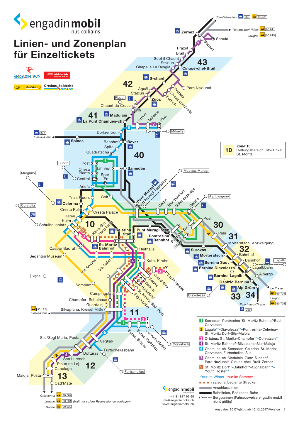 Linien- Und Zonenplan Für Einzeltickets