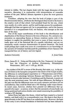 Dunn, James DG Unity and Diversity in the New Testament