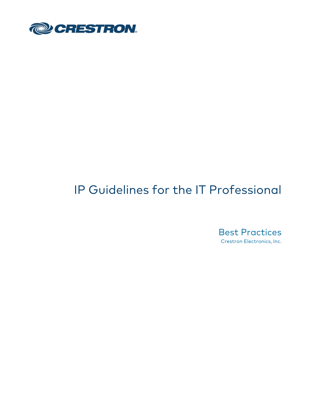 Best Practices: IP Guidelines for the IT Professional