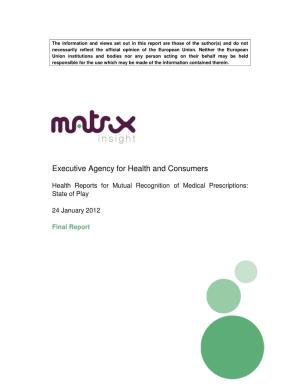 Health Reports for Mutual Recognition of Medical Prescriptions: State of Play