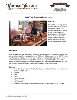 Make Your Own Cardboard Loom