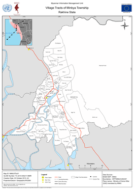 Village Tracts of Minbya Township Rakhine State