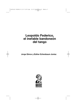 Leopoldo Federico, El Inefable Bandoneón Del Tango