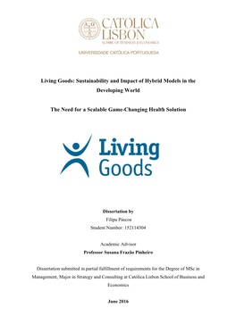 Living Goods: Sustainability and Impact of Hybrid Models in the Developing World