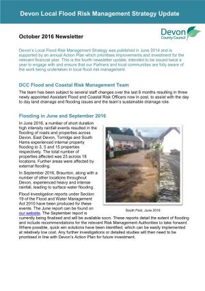 Devon Local Flood Risk Management Strategy Update