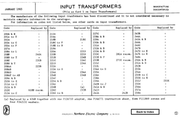 Input Transformers
