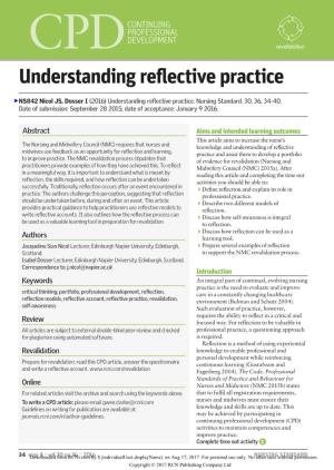 Understanding Reflective Practice