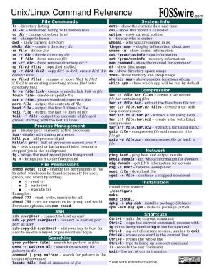 Unix/Linux Command Reference