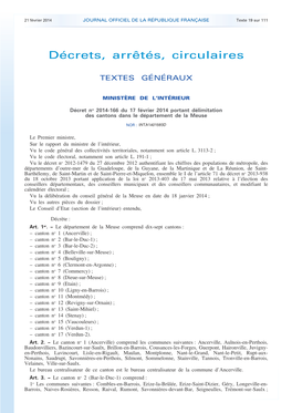 JOURNAL OFFICIEL DE LA RÉPUBLIQUE FRANÇAISE Texte 19 Sur 111