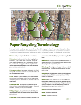 Paperstone Paper Recycling Terminology