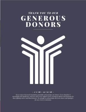 Generous Donors