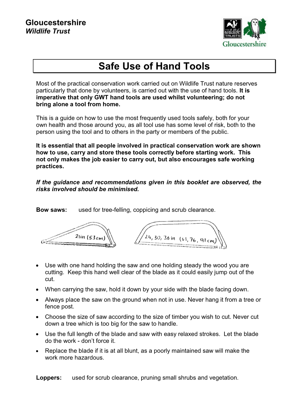 Safe Use of Hand Tools Guide