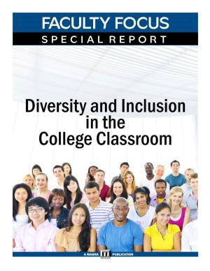 Faculty Focus Special Report: Diversity and Inclusion in the College Classroom