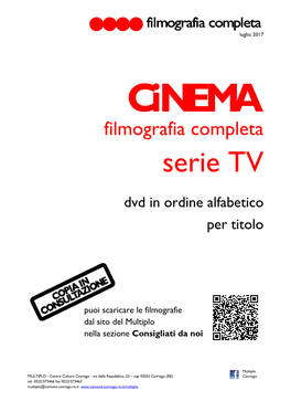 Filmografia Serie TV