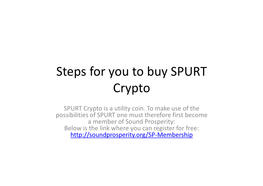 Steps for You to Buy SPURT Crypto