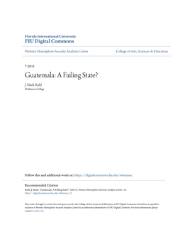 Guatemala: a Failing State? J