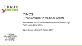 MINCS - the Container in the Shell (Script)