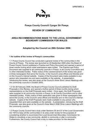 Powys Communities Review Report
