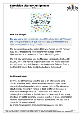 E3 Eurovision Functional English