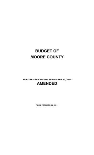 Budget FY 2011-2012