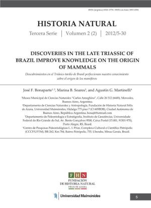 HISTORIA NATURAL Tercera Serie Volumen 2 (2) 2012/5-30