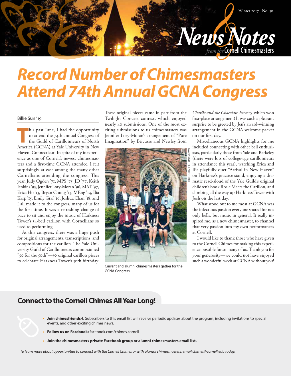 Record Number of Chimesmasters Attend 74Th Annual GCNA Congress