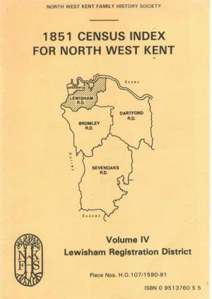 1851 Census ’Index for North West Kent