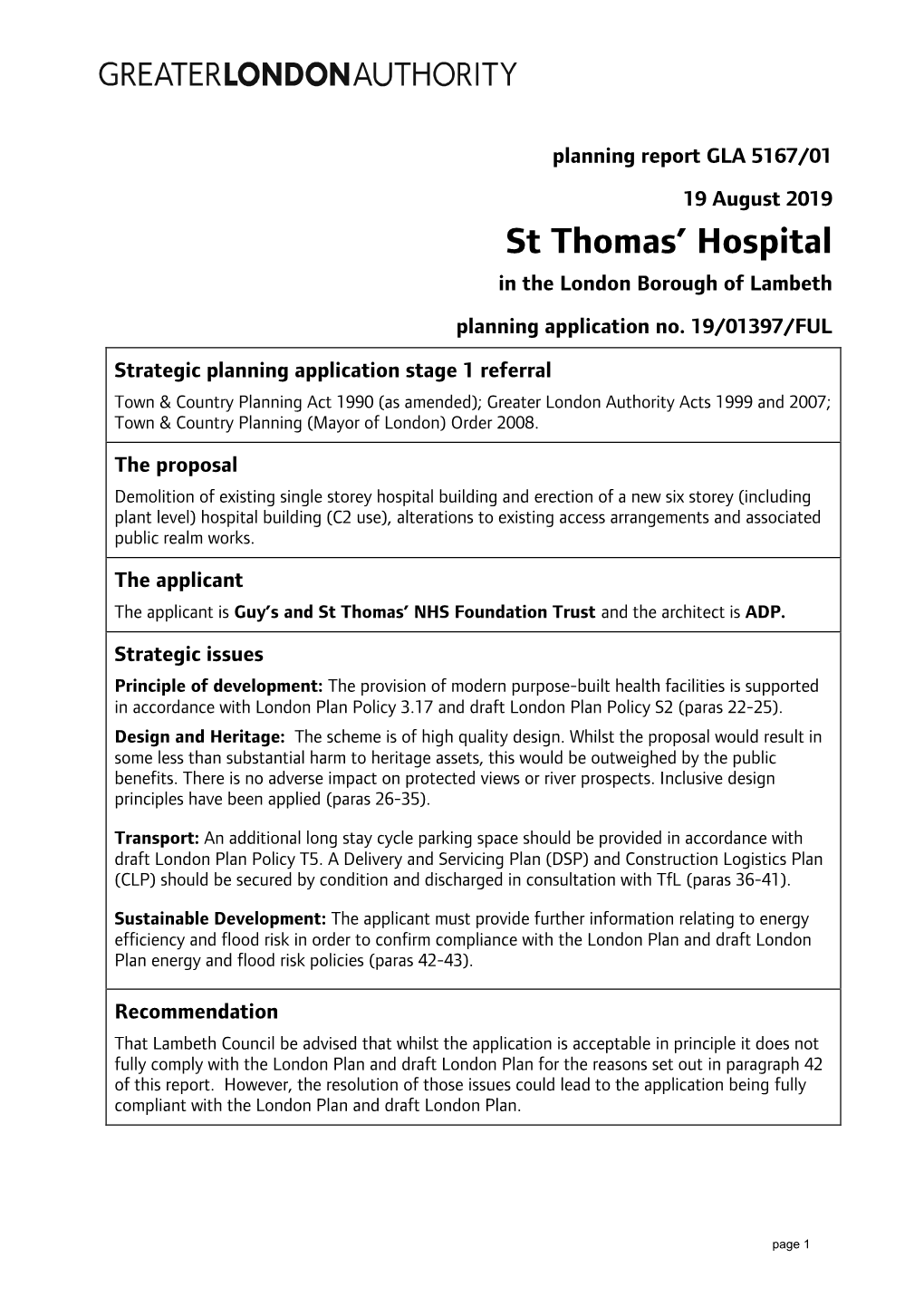 St Thomas' Hospital