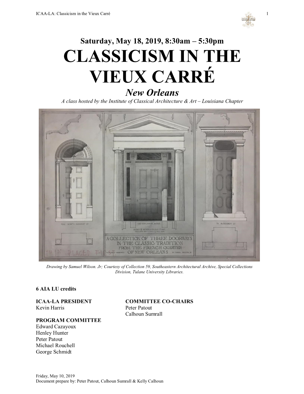 Classicism in the Vieux Carré 1