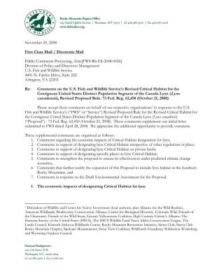 November 20, 2008 First Class Mail / Electronic Mail Public Comments