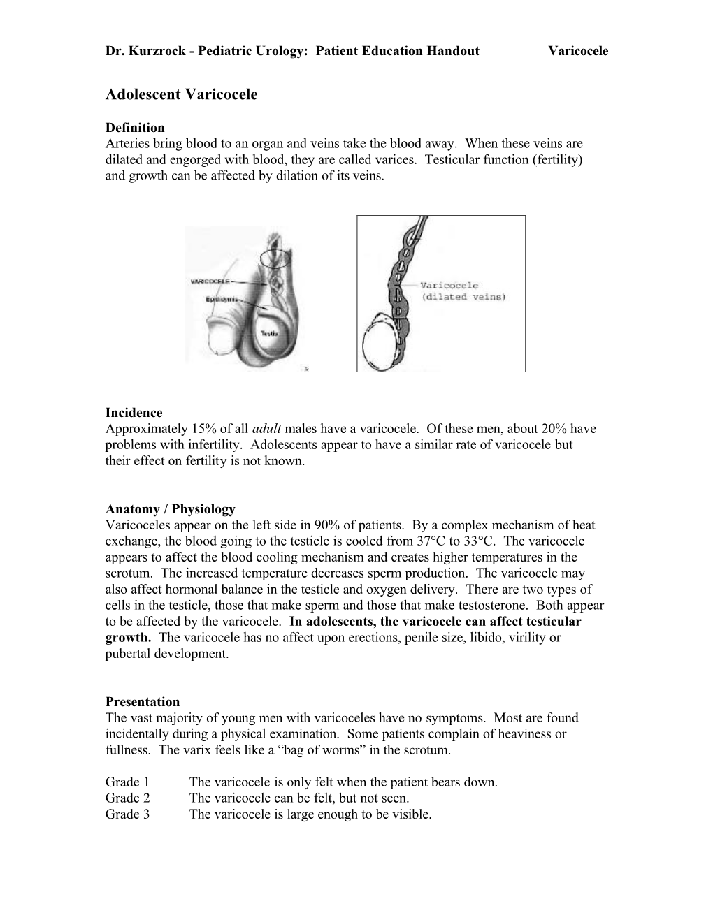 Adolescent Varicocele (PDF)